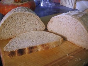 20% Bran ciabatta, sliced