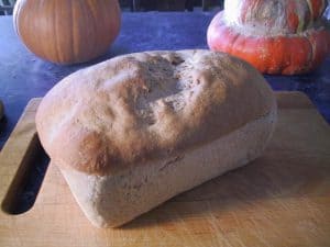 10% Bran plus rye simple sourdough pan bread, unsliced