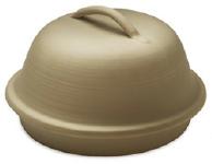 A cloche - a clay baking vessel