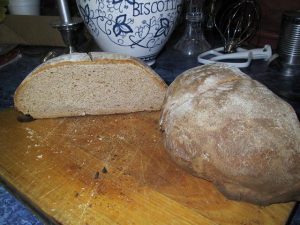 Hungarian white flour rye bread, sliced