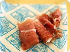 Slices of La Quercia's Acorn Prosciutto, photo courtesy La Quercia