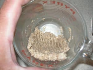 Flour and water mixed, showing the consistency of the mix
