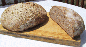 Seven Grain Cereal Bread Boule and crumb