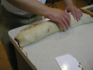Finish with the seam down