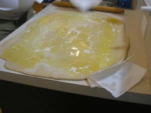 Forming a butter lake,  Yes, use all that butter!